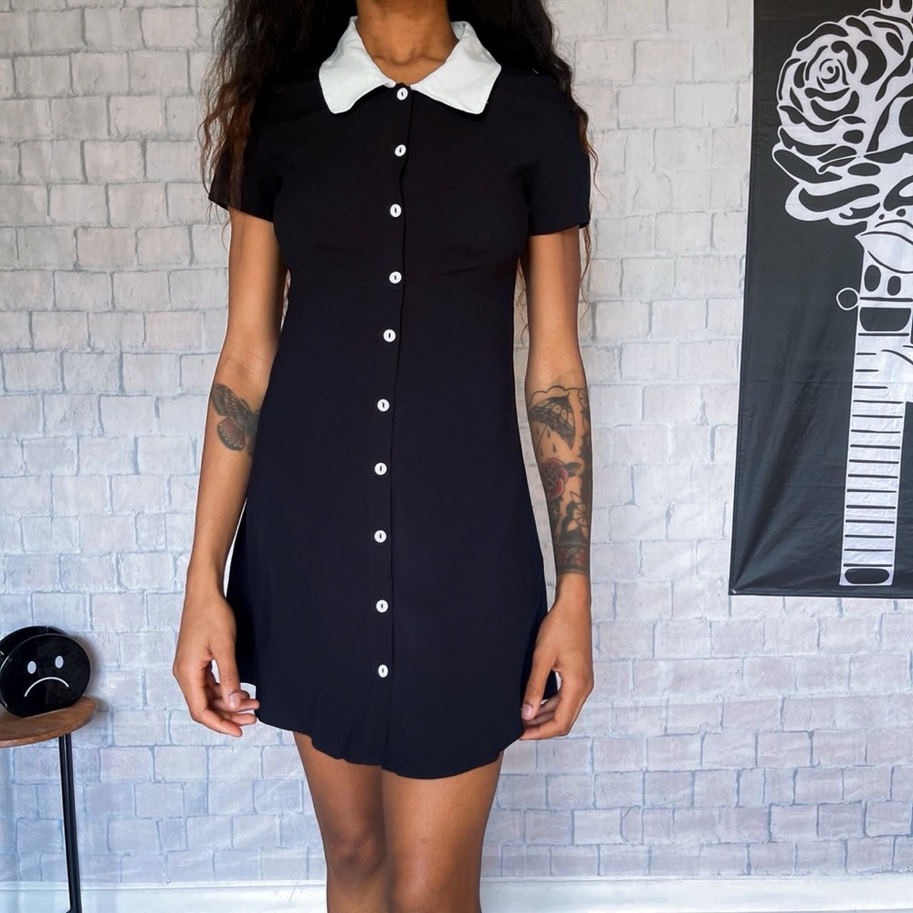 Black Button Up Dress F21